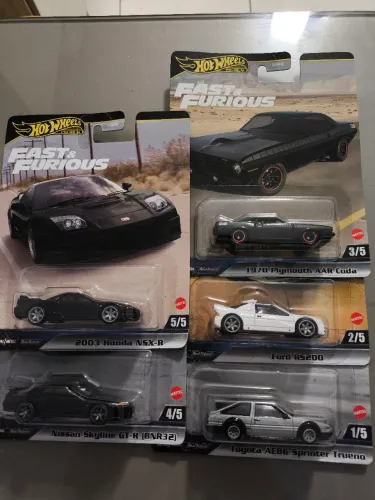 Hot Wheels Premium Velozes e Furiosos - Conjunto de 5 miniaturas - 2024
