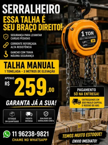 Talha para Serralheiro
