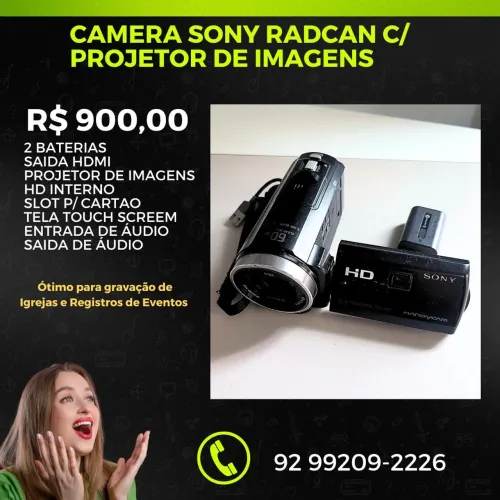 Câmera filmadora Sony
