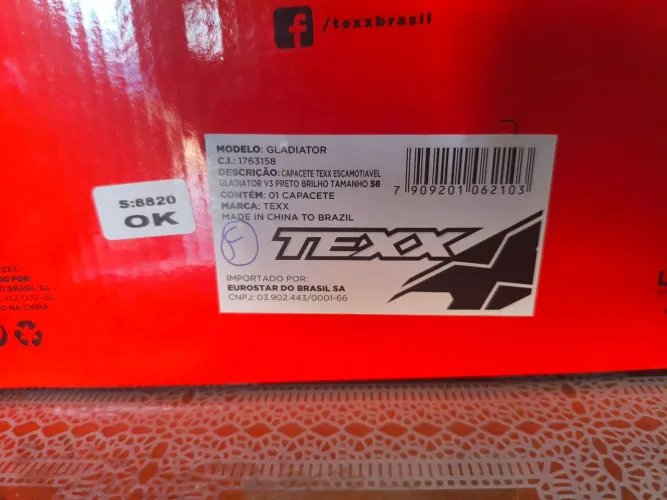 2 Capacetes Texx Gladiator Tam 58