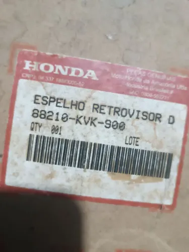 Retrovisor original cb 300 ano 2009 cromado novo original 
