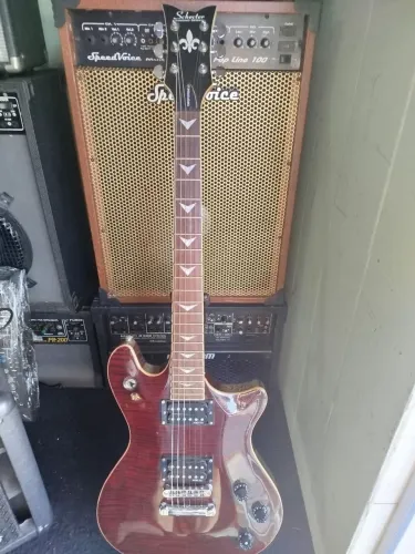 (GUITARRA PROFISSIONAL SCHECTER DIAMOND SÉRIE TEMPEST CUSTOM X-TREME IMPECÁVEL)