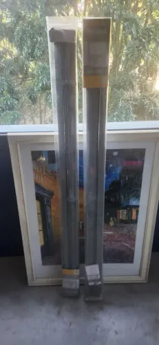 2 persianas pvc 120 x 160 caixa novas cinza
