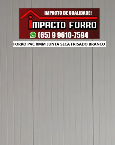 FORRO PVC 8MM² JUNTA SECA FRISADO  BRANCO 
