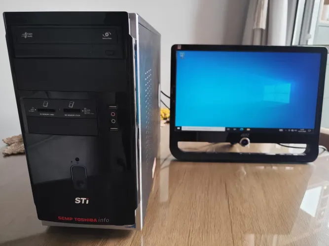 Computador + Monitor 14" | Windows 10 | Pronto para Uso