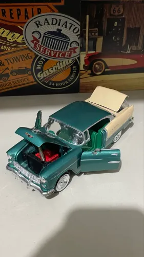 Miniatura chevrolet bel air verde 1955