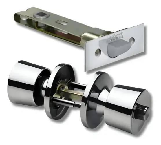 Fechadura Tubular Super Lockwell Cromada Maçaneta Latão 90mm