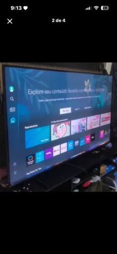 Smart tv 50" cristal 4k semi nova bordas infinita