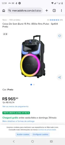 Caixa de som pulse safadão 550w