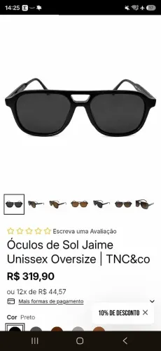 Óculos de Sol unissex. Marca TNC.