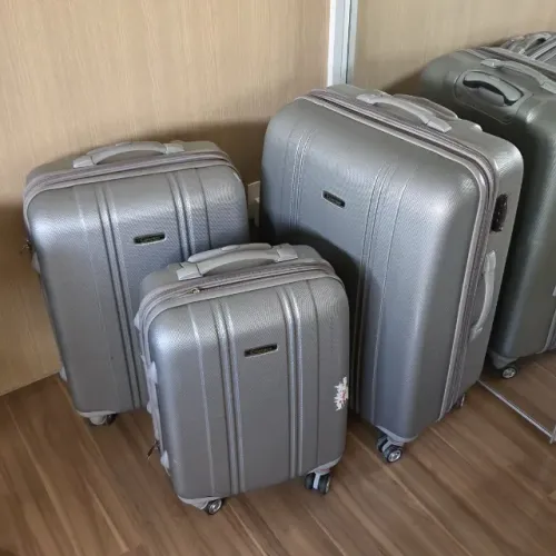 Kit 3 Malas de Viagem Rodinhas 360° Rígidas Prata - Usadas