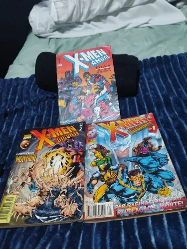 Lote HQ X Men GIGANTE 1 e 2 e X Men Anual 1. Marvel comics Ed abril