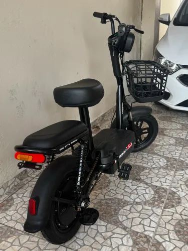 BICICLETA ELÉTRICA SCOOTER ARO 14 DROP JOY CITY 500W COR PRETO