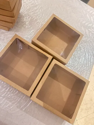 Caixas Kraft para Cupcake com Visor