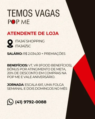 atendente de loja