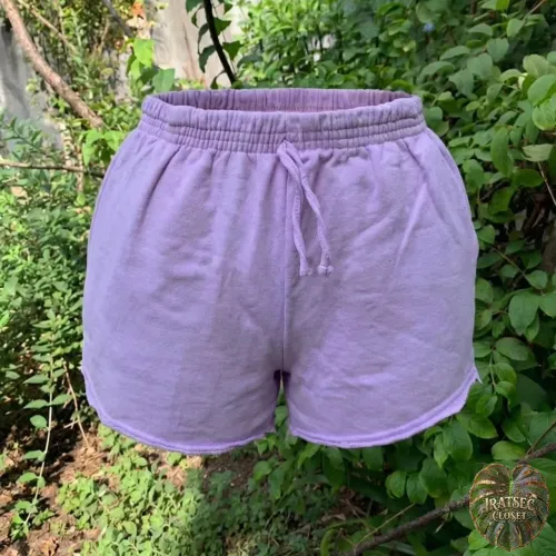 Short Moletom Lilás