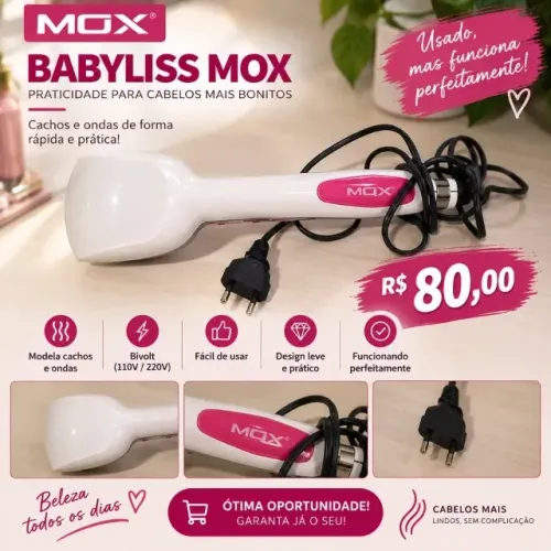 Babyliss Mox Bivolt - Modelador de Cabelos Usado