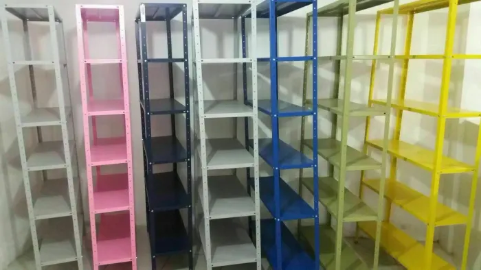Estante de ferro cinza 6 bandejas com pintura eletrostática 
