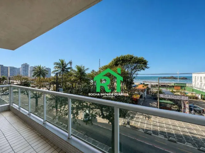 Apartamento frente mar, vista mar com 3 Quartos, 1 vaga à venda em Pitangueiras, Guarujá