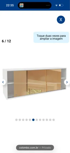 Armário Aéreo Madesa Glamy 2 Portas de Correr de Vidro Reflecta - Branco