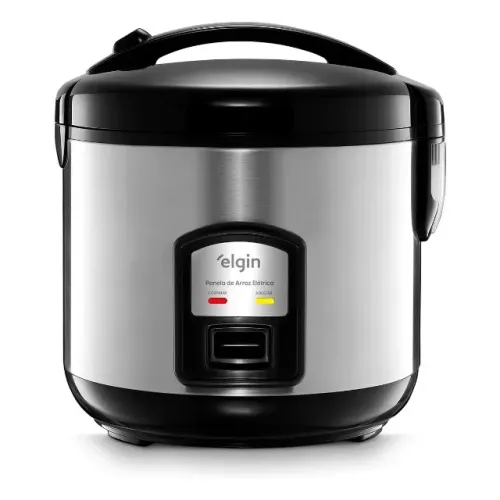 Panela de Arroz Elétrica Gran Rizzo 700W Elgin Antiaderente 10 Xícaras 220V com acessórios