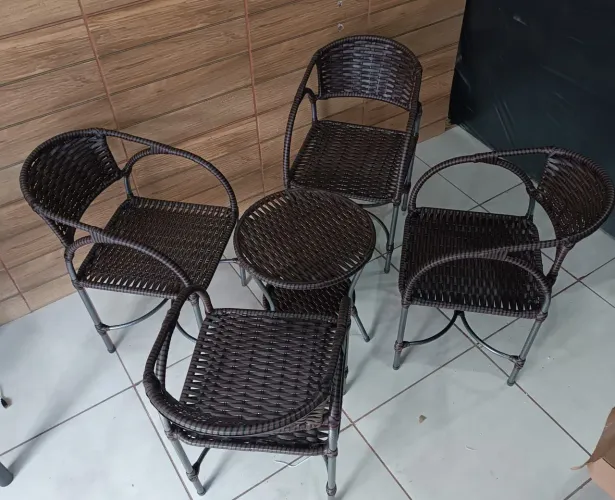 Conjunto de terraço redondo 