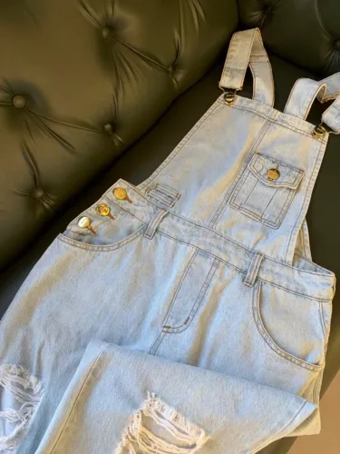 Macacão Jeans - Tamanho 38