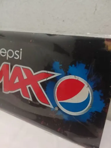 Placa publicidade pepsi maxx metálica