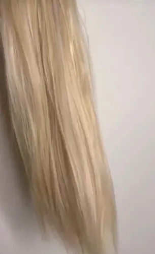Cabelo loiro humano brasileiro 60 cm 200 gramas