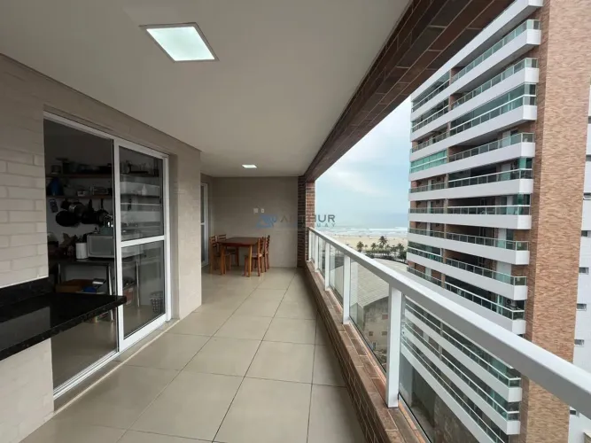 Apartamento à venda em Praia Grande na Aviação, 02 suítes, 02 vagas, vista mar