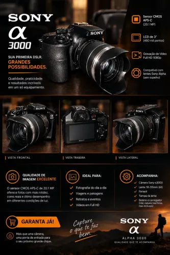 Câmera mirrorless Sony a3000