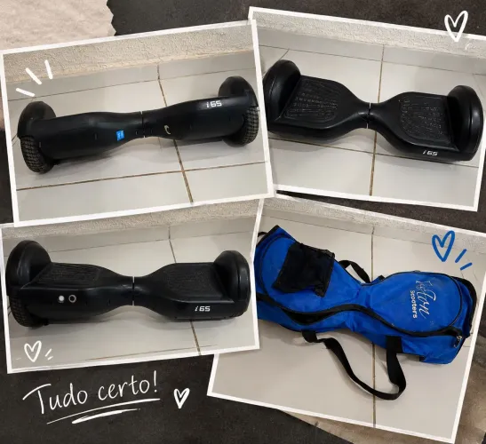 Hoverboard semi novo com capa de proteçao para guarda