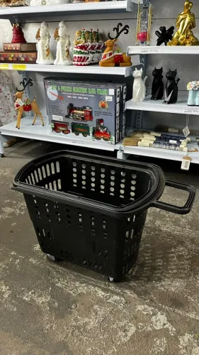 Carrinho Cesta Compras C/ Rodinhas