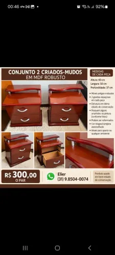 Criados Mudos em MDF Robustos
