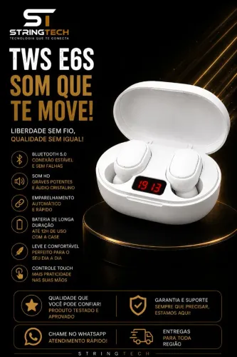 Fone de ouvido tws e6s