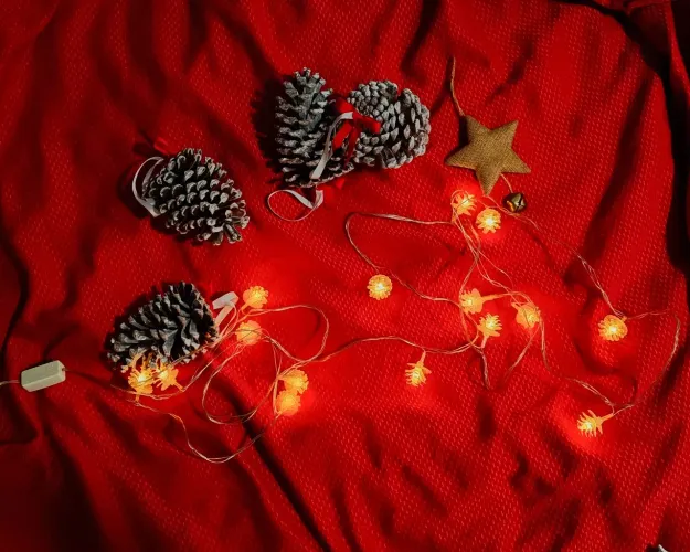 Kit Enfeites de Natal 6 pçs - Pisca e decoração