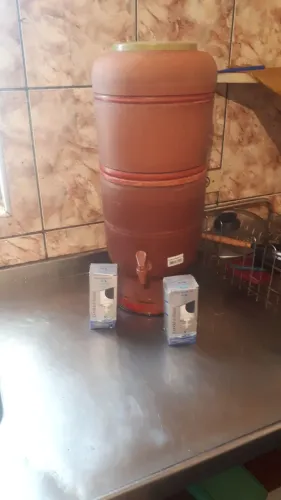 Filtro de barro grande com 2velas Novas 