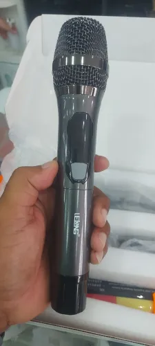 Par de microfone sem fio uhf profissional a pilha recarregável 