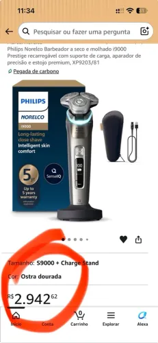 Barbeador Philips i9000 Prestige NOVO