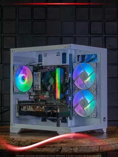 Computador Gamer Ryzen 5 5500, RX 5700 XT 8GB, 16GB, NVMe 512GB, Fonte 450W