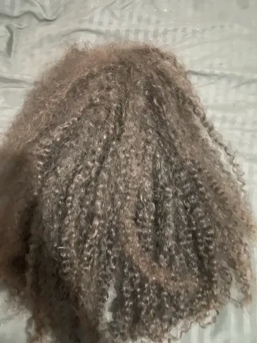 Peruca cacheada cabelo humano 