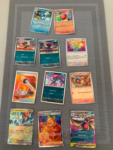 Kit com lote de cartas pokémon originais - raras e EX