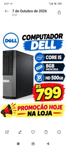 COMPUTADOR DELL CORE i5 R$799