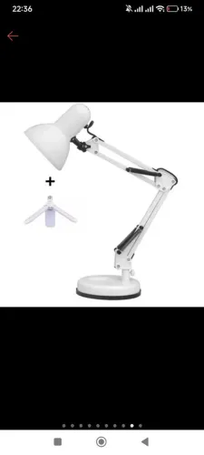 2 cabines led UV e uma luminária de mesa com lâmpada pétala