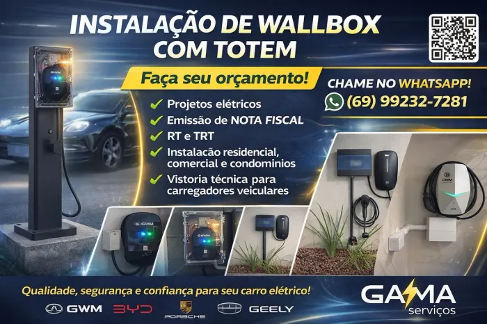 Instalação para carro elétrico FEITA POR PROFISSIONAL ESPECIALIZADA