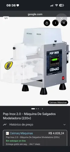 Máquina de fazer salgados