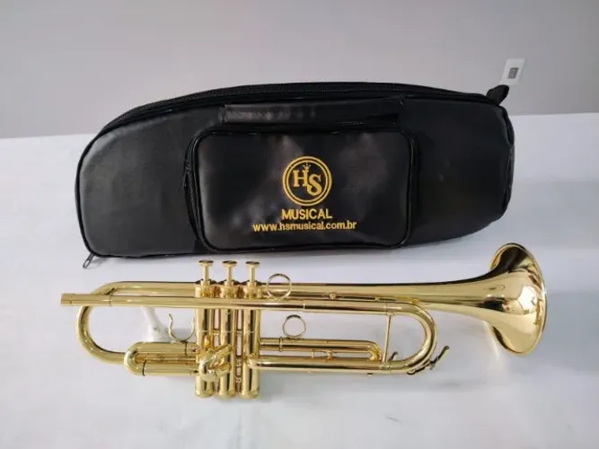 Trompete Profissional HS Musical HS1048 Sib - Laqueado - NOVO R$ 4600,00 - Aceito trocas