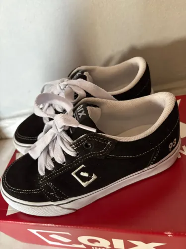 Tênis Qix Skate 93 Ninety Three Preto Branco Original