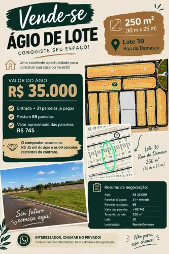 Vende-se ágio de lote
