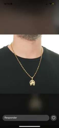 Cordão corrente banhada a ouro 18k